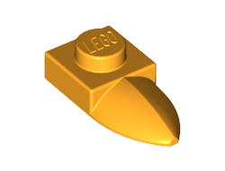 Plate, Modified 1 x 1 with Tooth Horizontal, Bright Light Orange (49668 / 4282860)