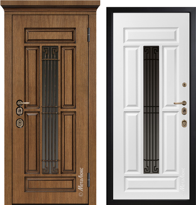 МЕТАЛЮКС (БЕЛАРУСЬ). ТИТУЛ 100 мм (ТРЕХКОНТУРНАЯ). ARTWOOD  ТЕМНЫЙ ОРЕХ/ ДУБ БЕЛОВЕЖСКИЙ.