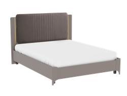 Спальня СИДЕ - Кровать 1600 (Велюр) с основанием Мокко