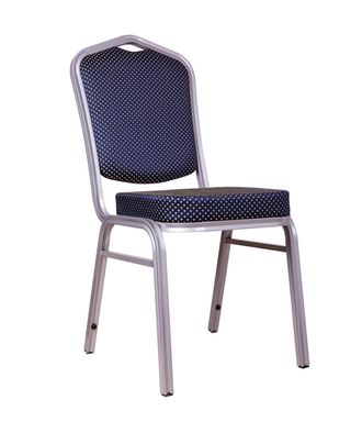 Банкетный стул "Хит 25мм" - серебро, синяя корона