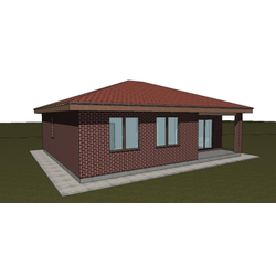 Одноэтажный дом с тремя спальнями 95м² (S88)