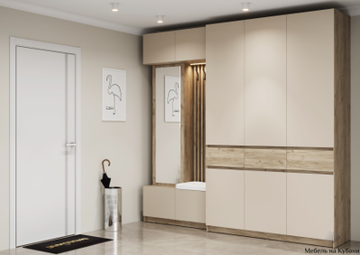 Бостон прихожая ЛДСП Дуб Крафт серый / Кашемир