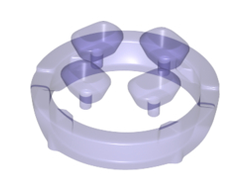 Rock Faceted with Small Pin Infinity Stone, 4 on Sprue, Trans-Purple (36451 / 6222339)