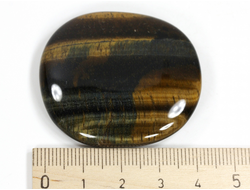 Тигрово-соколиный глаз, полировка плоская, ЮАР (43*39*8 мм, 26 г) №35731