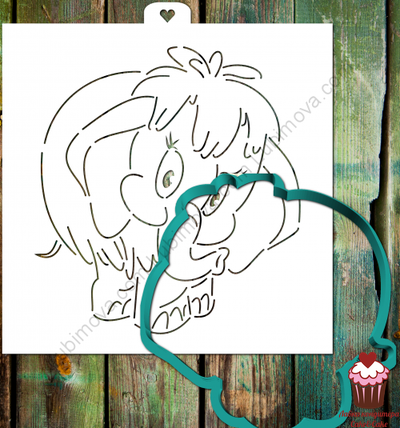 Трафарет+форма «Мамонтенок»