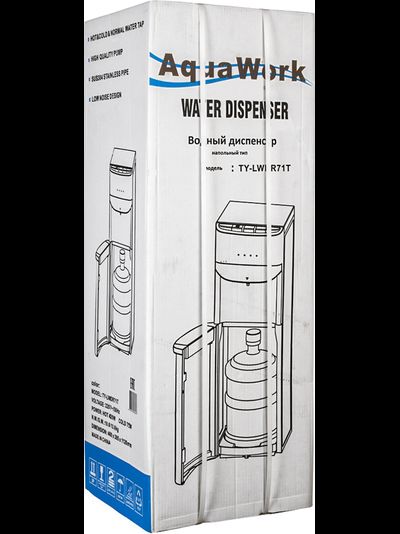 Кулер для воды Aqua Work DR71-T черный, с нагревом и электронным охлаждением