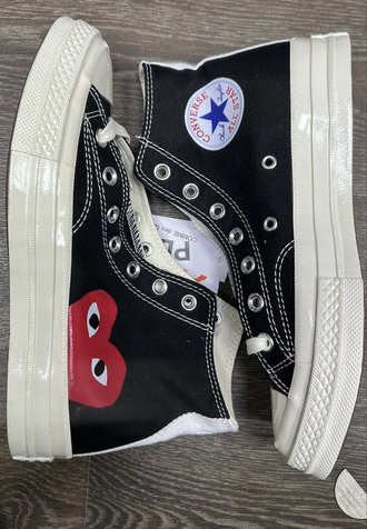 All black cdg converse best sale