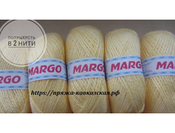 Кавказская пряжа полушерсть Марго в две нити цвет брызги шампанского