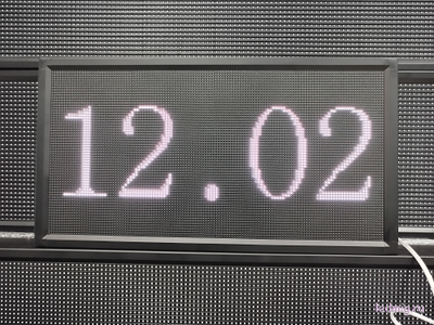 Электронные часы с температурным датчиком 370*690 RGB