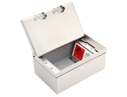 Люк в пол Simply Connect для установки 4-х розеток 45х45 мм, нержавеющая сталь - 123308 ST