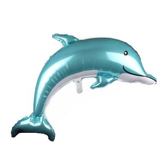 Шар (46&#039;&#039;/116 см) Фигура, Дельфин, Голубой, 1 шт.