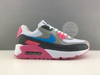 Nike Air Max 90 Серые с розовым кожа (39) Арт. 050M