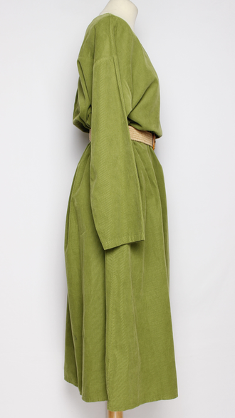 Платье  Бохо "Вельвет мысик" яблоко, шоколад до р.50