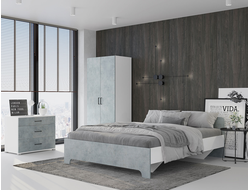 Виктор комплект мебели для спальни белый/бетон