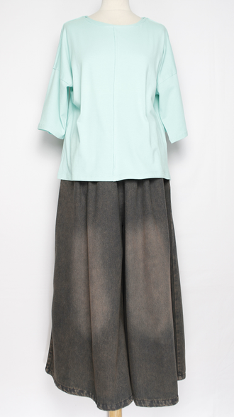 Футболка "Шов спереди" бирюзовая р.48