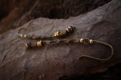 Бохо-серьги "Тропа по Редколесью"