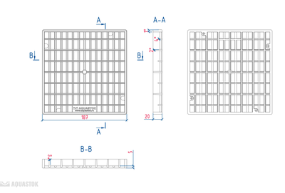 Водоприемная решётка. Пластиковая ячеистая