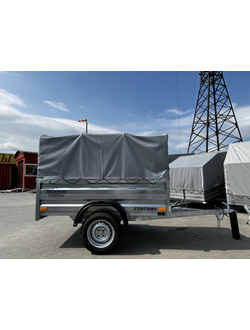 Прицеп «Спутник PRO» (1900x1200x480) увеличенный борт, оцинкованная рама, с силовым подрамником