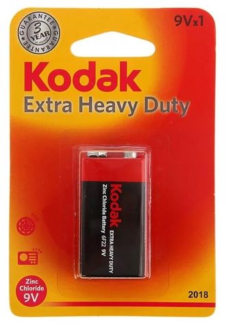 Батарейка солевая Kodak Крона 1шт