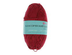 Пряжа Хлопок натуральный  Состав: 100% хлопок. Вес мотка 100 г, длина нити в мотке: 425 м. Рекомендуемые спицы  №2. цвет бордо  07