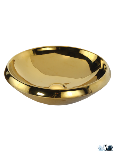 Накладная раковина круглая 45 см Mono Creavit Золотого цвета
