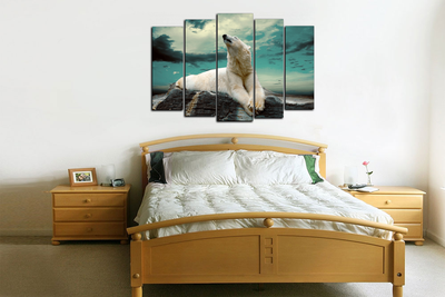 Модульная картина "Белый медведь"