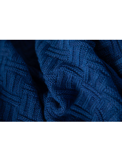 Плед вязаный "Римская Коса" 180*220