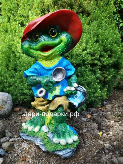 Лягушка с ложкой - загребушкой - все деньги в дом !!! 50*28см   3,2кг   полистоун Россия 3259/011279-1**