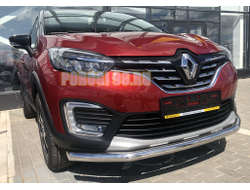 Защита переднего бампера с подгибами d60 для Renault Kaptur (2020-...)