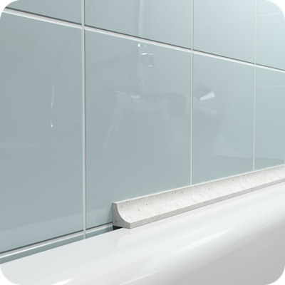 Акриловый плинтус бордюр для ванной BNV ГЛ12 12х12х1800мм Серый прямой