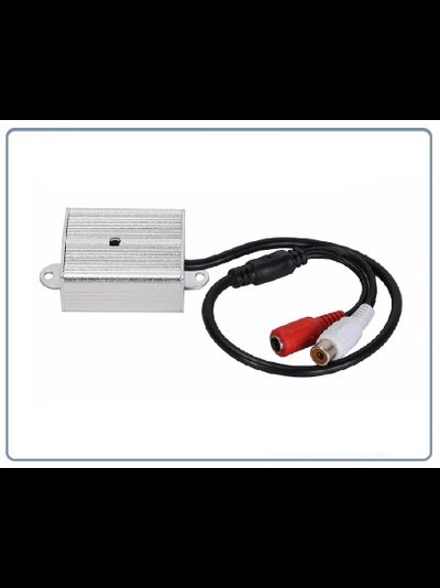 MIC-03 Высокочувствительный микрофон для систем видеонаблюдения, подключение IP видеокамер с аудио каналом. (металл.) всепогодный. ( -25°C~85°C)