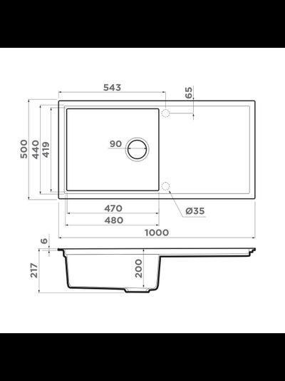 Мойка OMOIKIRI SINTESI 100 WG