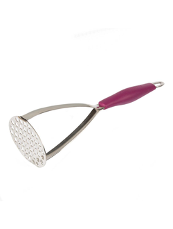 Картофелемялка с силиконовой ручкой 28 см, нержавеющая сталь