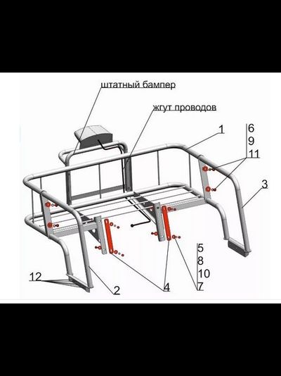 Багажник задний RM "Буран А / АЕ / 4Т"   0798330