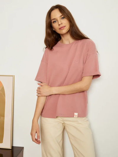 ЖЕНСКАЯ ФУТБОЛКА РОЗОВАЯ "ВОЗДУШНАЯ"