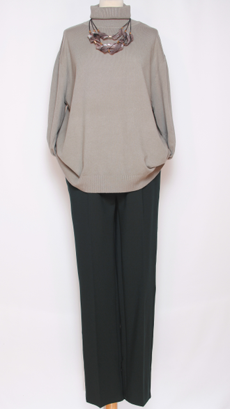 Брюки "Прямые" трикотажные малахит р.48,58