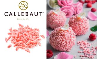 Стружка (завитки) шоколадная Клубничная Callebaut, 50гр