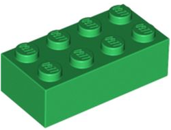 Brick 2 x 4, Green (3001 / 300128 / 4106356)