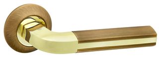 Ручка Fuaro (Фуаро) раздельная LARGO RM AB/GP-7 бронза/золото