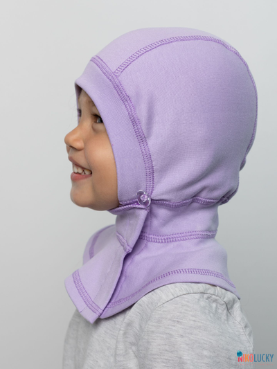 Шапка-шлем 24301-01 95%хлопок 5%лайкра, сиреневый 44-46