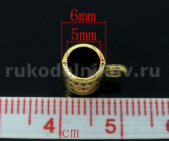 бейл "Орнамент" , цвет-античное золото, 5 шт/уп