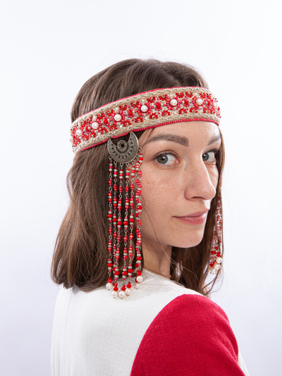 Платье Древо времени крапива красное