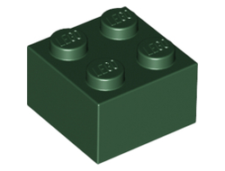 Brick 2 x 2, Dark Green (3003 / 4266895 / 4271436 / 6214611)
