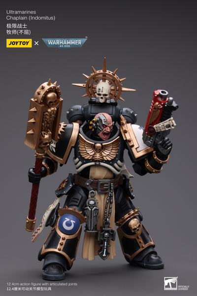 Капеллан Ультрамаринов Индомитус (Warhammer 40k) - КОЛЛЕКЦИОННАЯ ФИГУРКА 1/18 Ultramarines Chaplain Indomitus (JT8902) - JOYTOY