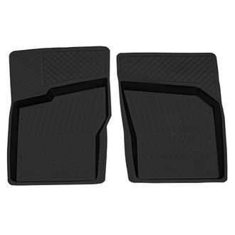 Коврик салонный резиновый (черный) для Daewoo Nexia (05-16) (передний ряд сидений) (Борт 4см)