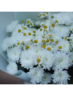 Букет из кустовой хризантемы и ромашек