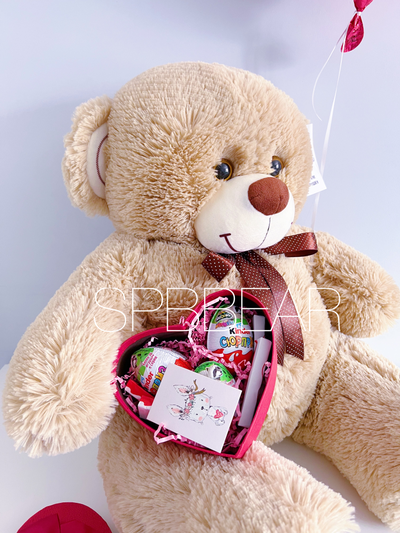 Подарочный набор №12 - Плюшевый мишка 85 см, Шар сердце, Киндер бокс малый