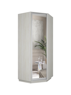 ШКАФ-КУПЕ ЭКСПРЕСС УГЛОВОЙ С ЗЕРКАЛОМ бетон , дуб крафт (Е1) 900*900 ММ ВЫСОТА 2200*2400 ММ