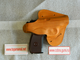 Russian authentic leather belt wide holster PM, MP-654K, Makarov, Walther PPK RED