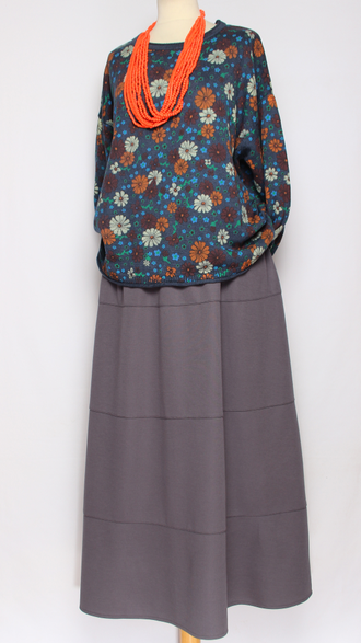 ДЖЕМПЕР ХЛОПОК "ПОЛЯНКА РОМАШКИ" синий до р.54